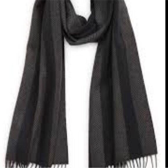 Nordstrom Black and Gray Men's Scarf - Picture 7 of 10